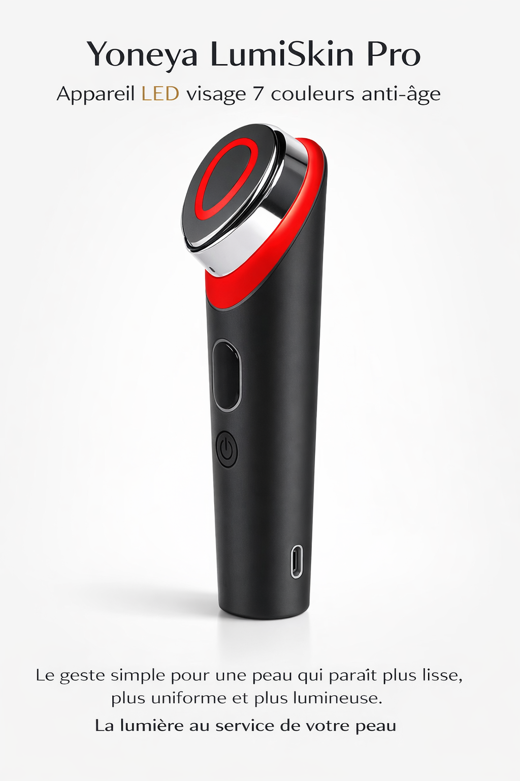 Yoneya LumiSkin Pro appareil LED visage 7 couleurs anti-âge