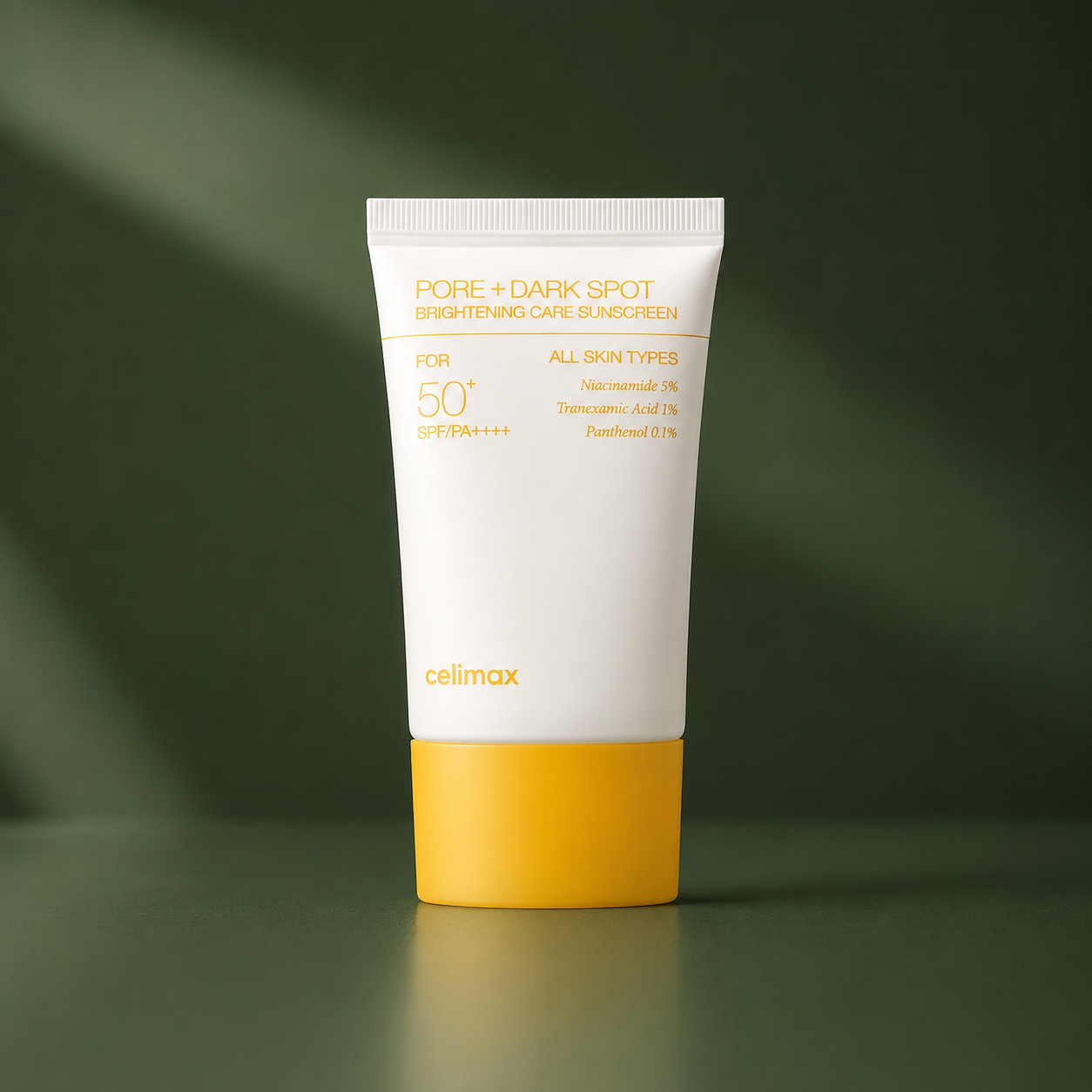 Crème Solaire Éclat Anti-Taches SPF50+ PA++++ Pore+ celimax