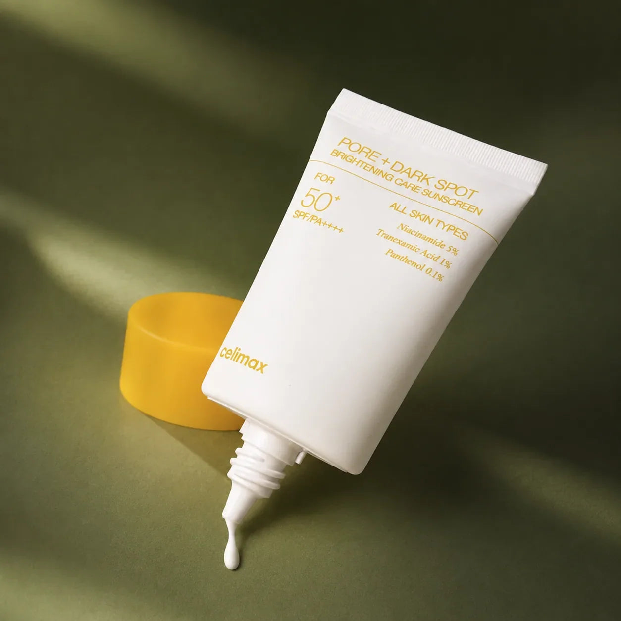 Crème Solaire Éclat Anti-Taches SPF50+ Pore+ celimax — packaging