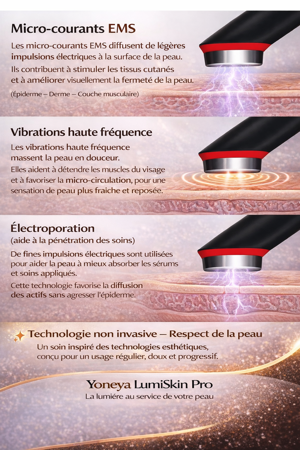 Appareil LED anti-rides technologie photobiomodulation 7 couleurs