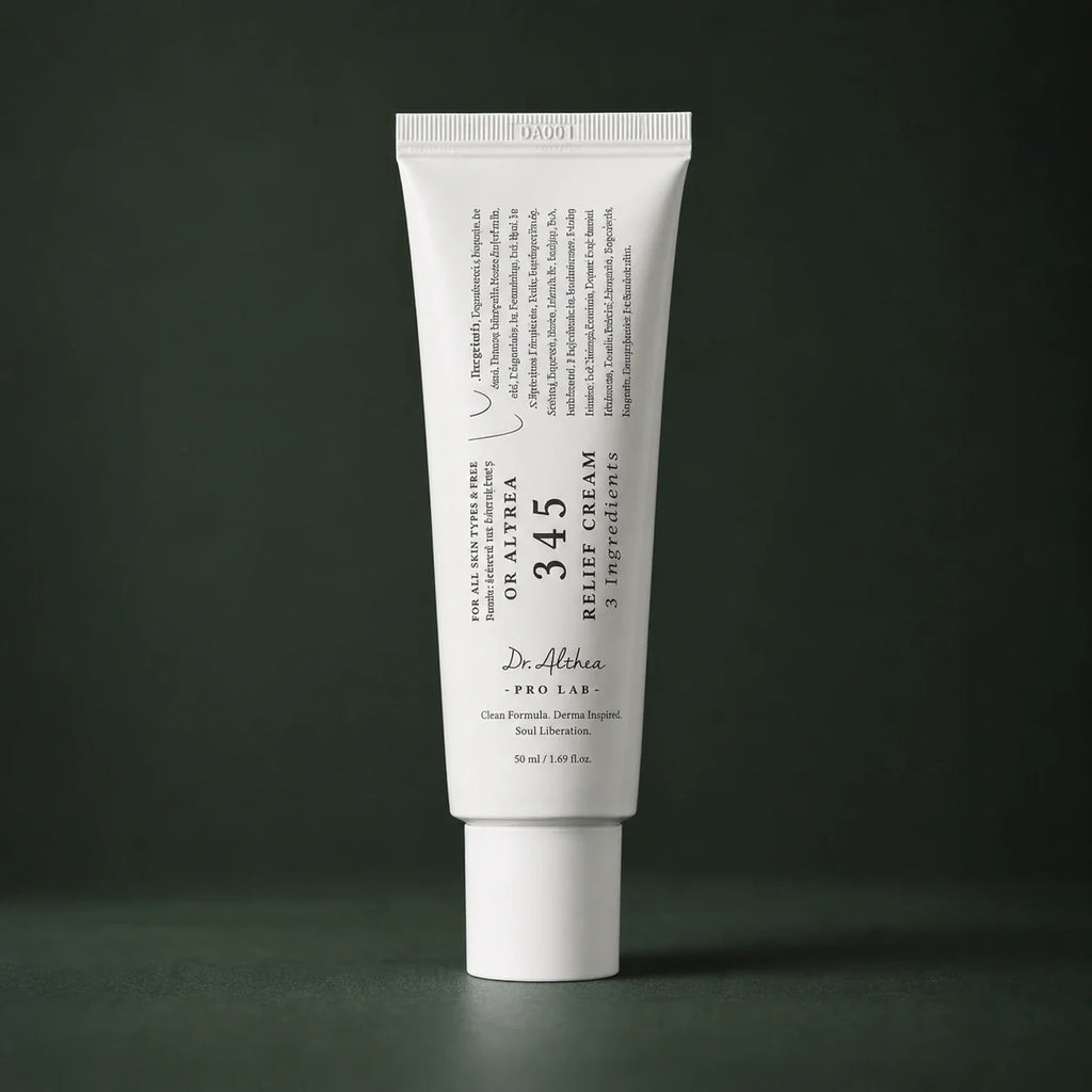 Crème Apaisante 345 Relief Cream Dr.Althea 50 ml sur fond vert premium