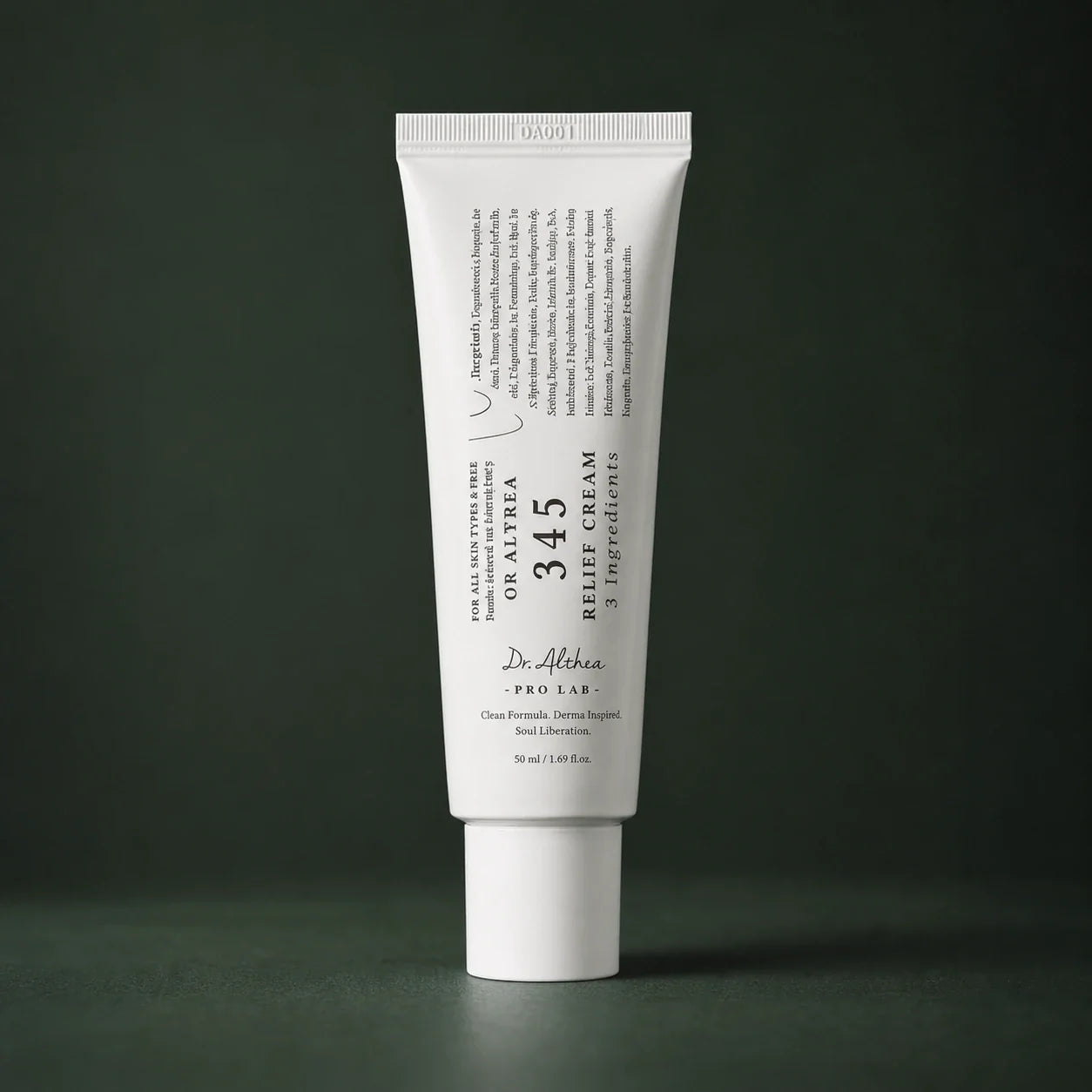 Crème Apaisante 345 Relief Cream Dr.Althea 50 ml sur fond vert premium