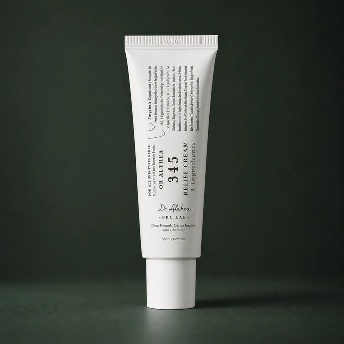 Crème Apaisante 345 Relief Cream Dr.Althea 50 ml sur fond vert premium