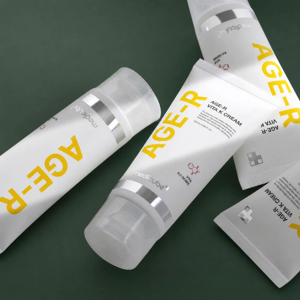 Medicube Crème Visage & Corps Vita K Grand Format – ensemble grand format sur fond vert premium