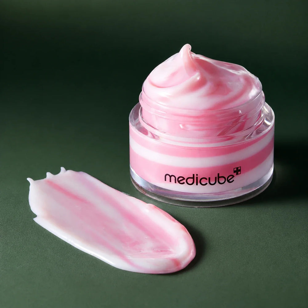Masque lèvres Medicube PDRN ouvert avec texture bicolore