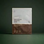Masque Medicube Deep Peptide Radiance sur fond vert profond
