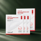 Coffret de masques Medicube Hypochlorous Acid Peel sur fond vert profond