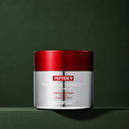 Crème Fermeté Peptide 9 Volume & Tension MEDIPEEL – vue 2 sur fond vert profond.