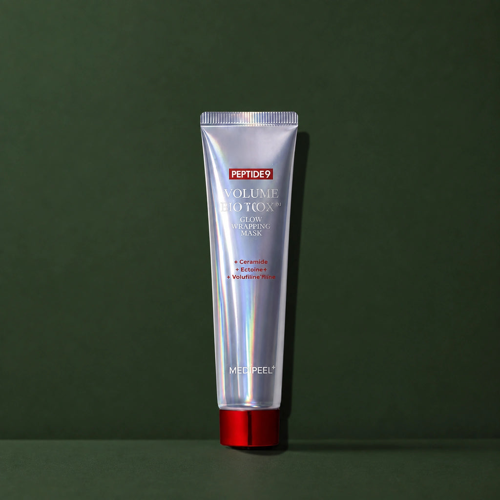 Masque Peel-Off Éclat Peptide 9 Bio Tox MEDIPEEL – vue principale sur fond vert profond.