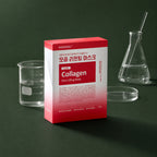 Masque Tissu Raffermissant Red Lacto Collagen MEDIPEEL – vue principale sur fond vert profond.