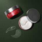 Patchs Yeux Hydrogel Collagène & Lactobacillus MEDIPEEL – vue principale sur fond vert profond.
