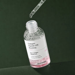 MEDITHERAPY Collagen Peptide 12X Boosting Serum 30ml MEDITHERAPY – vue 3 sur fond vert profond.