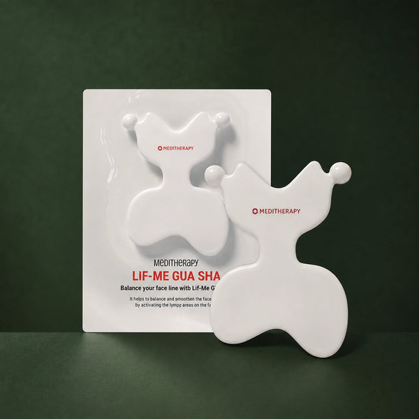 MEDITHERAPY LIF-ME GUA SHA MEDITHERAPY – vue principale sur fond vert profond.