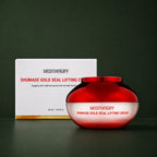 MEDITHERAPY Shumage Gold Seal Lifting Cream 50ml MEDITHERAPY – vue principale sur fond vert profond.