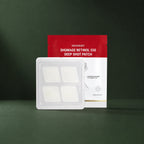 MEDITHERAPY Shumage Retinol 550 Deep Shot Patch 4patches (32mm X 38mm) MEDITHERAPY – vue 3 sur fond vert profond.