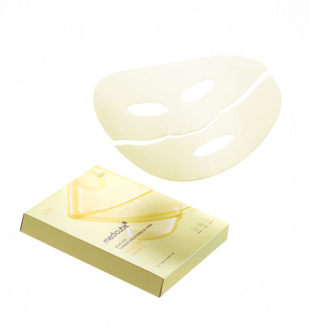 Masque Gel Éclat Acide Kojique & Curcuma Medicube — application