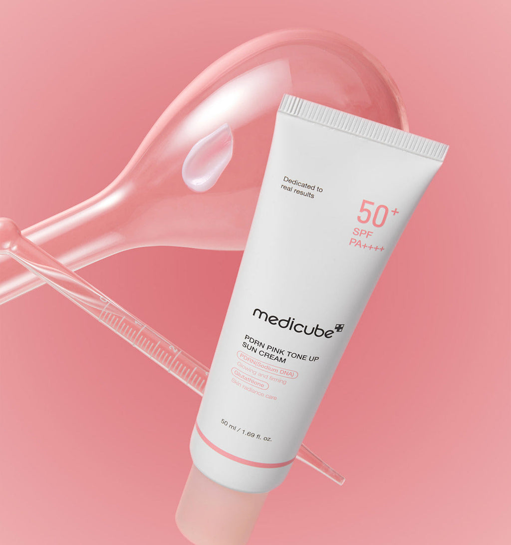 Pink Tone Up SPF50+ Medicube — détail produit