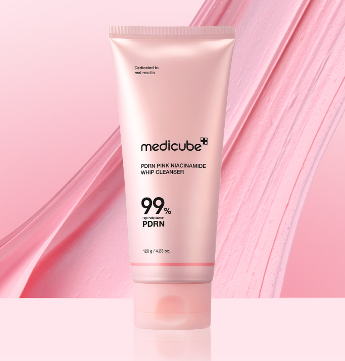 Nettoyant Fouetté PDRN & Niacinamide Rose medicube — packaging