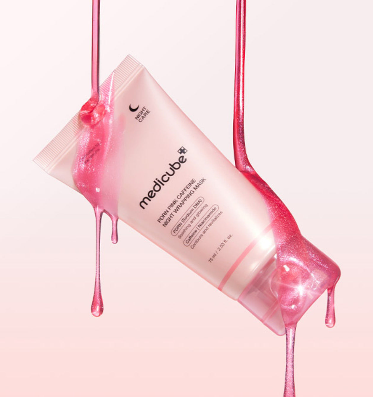 Masque de Nuit Occlusif PDRN Rose à la caféine Medicube — packaging