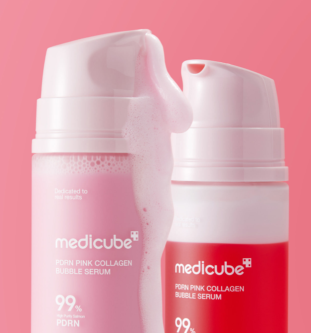 Sérum à Bulles PDRN & Collagène Rose medicube — texture