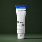 Crème Visage Hyaluronique 100 WELLAGE sur fond vert profond